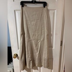 Vintage Sarah Pacini Beige Knotted Linen Women's Skirt